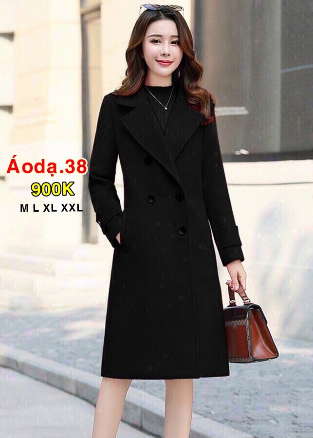 AÓ KHOÁC DẠ LỆCH NÚT CỔ VEST - AODA38